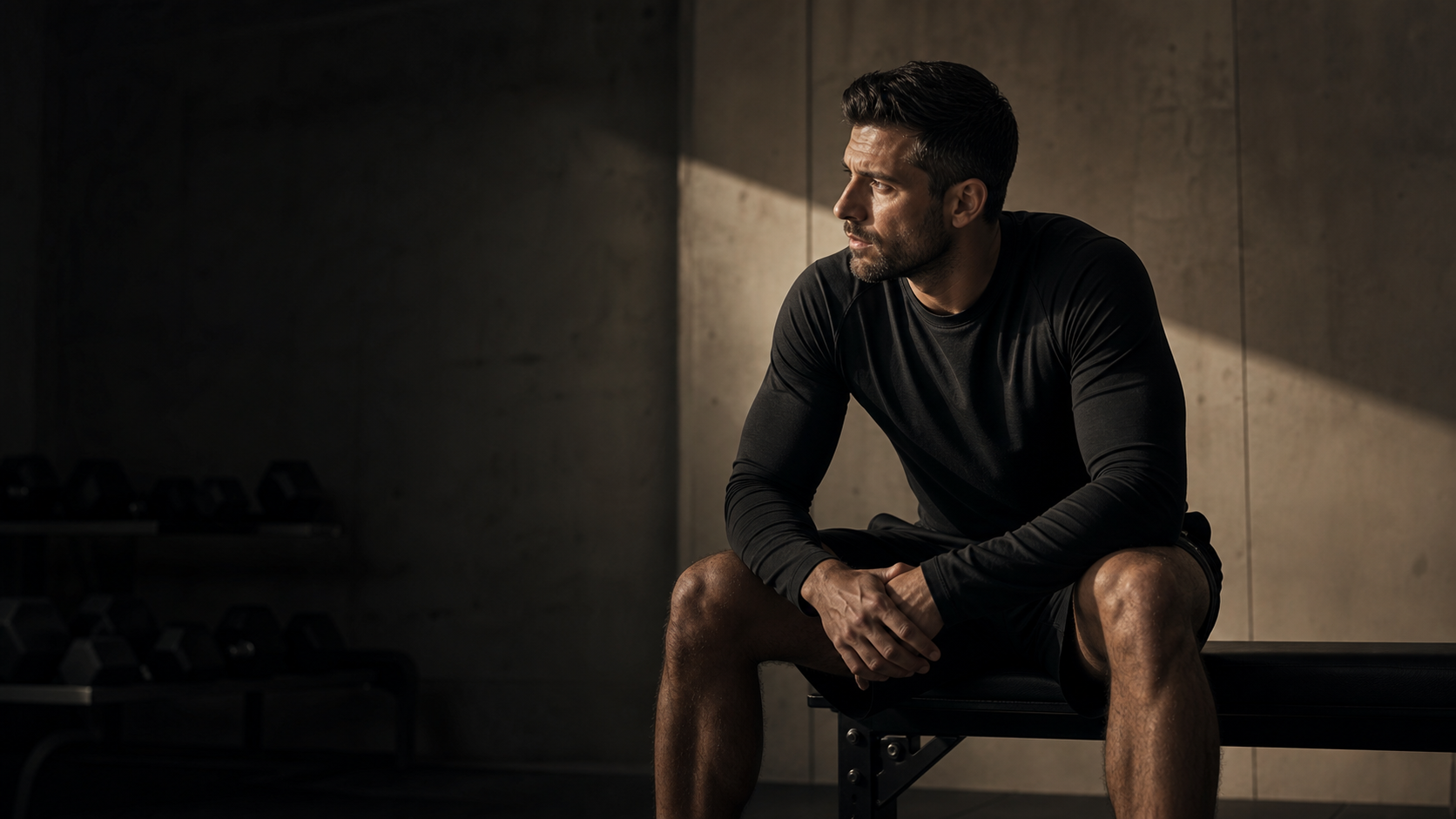 Athlete preparing for a training session